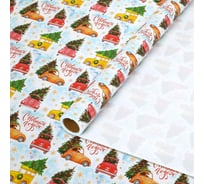 Бумага упаковочная мелованная Золотая сказка BIG SIZE Машинки, 0,7х10 м 592617