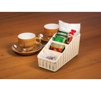 Органайзер IDEA ВЯЗАНИЕ 4 секции белый ротанг М 2382