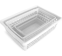 Корзина для хранения Martika Велетта набор 4шт. белая С720БЕЛ