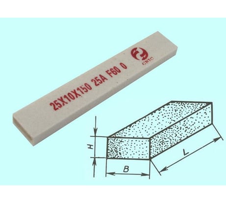 Шлифовальный брусок CNIC 25x10x150 мм 25А 25 СТ1 WA F60 O 58573