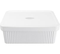 Лоток с крышкой Econova velvet, 380x270x144 мм, 13л (белый) 434249616 43424961622