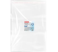 Пакеты BRAUBERG БОПП с клеевым клапаном, КОМПЛЕКТ 100шт, 30х40+4см, 53 мкм с усиленным швом 700418