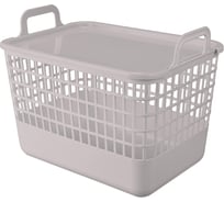 Корзина с крышкой Econova KOBO 320x224x255ММ, 15Л (Светло-бежевый) 435218234