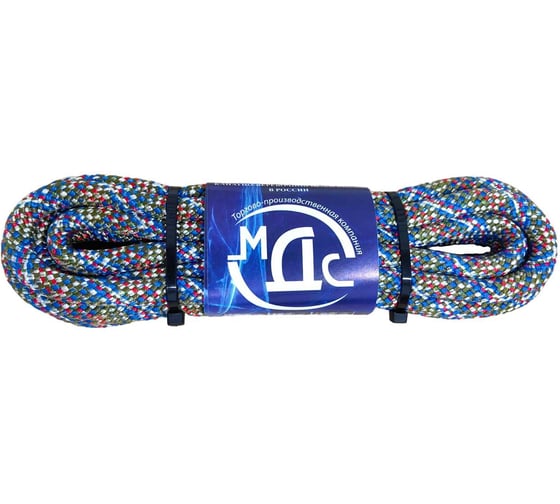 Канат ТОРГОВО-ПРОИЗВОДСТВЕННАЯ КОМПАНИЯ МДС МУЛЬТИКОЛОР 10мм 40пр БУКСИРОВОЧНЫЙ (5м) 7930050323275 1