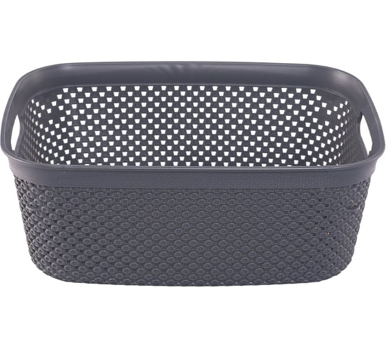 Корзина HOBBY LIFE DIAMOND тёмно-серая 28.5х21х11см HL041278DG 1