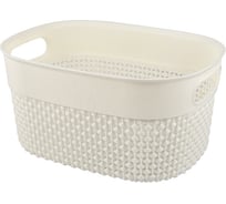 Корзина универсальная PLAST TEAM Oslo, 234 x 173 x 121 мм, молочный туман 244992