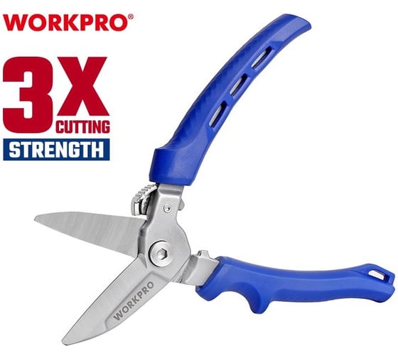 Ножницы универсальные WORKPRO PRO 200мм, кованые WP214036 1