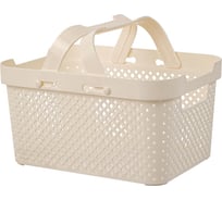 Корзина Plast Team Stockholm, с ручками, 26 х 19,2 х 13,7 см, молочный туман 280170