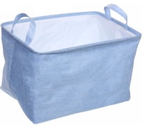 Коробка для хранения вещей с ручками Селфи ВЕСТА, цвет пастельно голубой, 38*26*21см 980-314