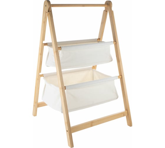 Бамбуковая полка для хранения TODI с тканевыми корзинами для хранения, размер 700-734 806760852897 1