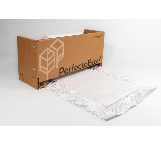PerfectoBox2 (сетчатая крафт-бумага + тишью) БумАльтернатива белая/белая, 134 м 3413410 1