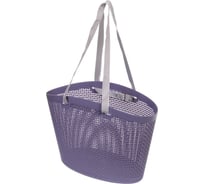 Корзинка хозяйственная Селфи ФОЛЬК, цвет пудровый серый, 41*21*28.5см (лейбл) 777-004