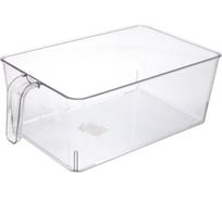 Органайзер для хранения с ручкой Селфи ФЛАТТО, прозрачный, 30*17.5*11см 965-378