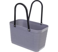 Корзинка хозяйственная Селфи ФОЛЬК, цвет пудровый серый, 28*16*33см 777-002