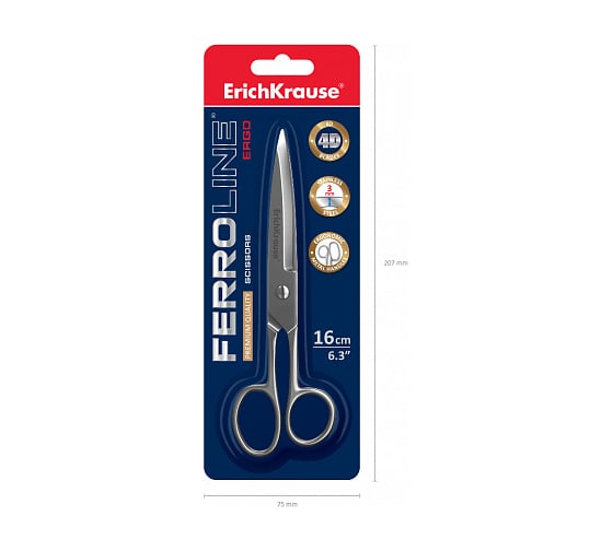 Ножницы ErichKrause Ferro, 16 см 14851