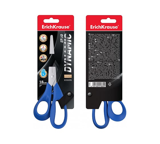 Ножницы для левшей ErichKrause Dynamic, 18 см 21884