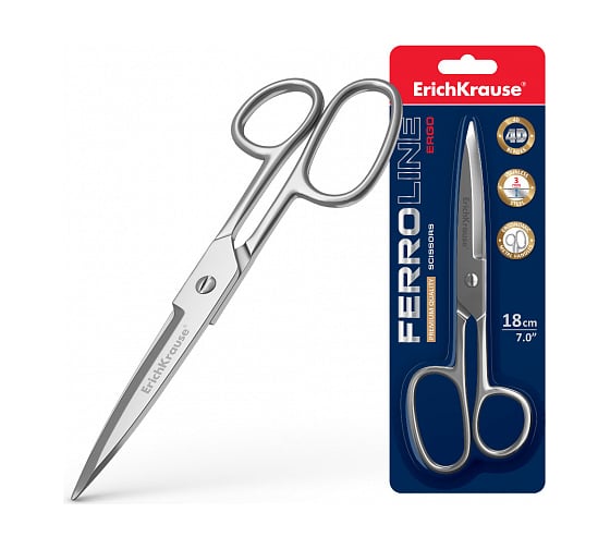 Ножницы ErichKrause Ferro, 18 см 14852