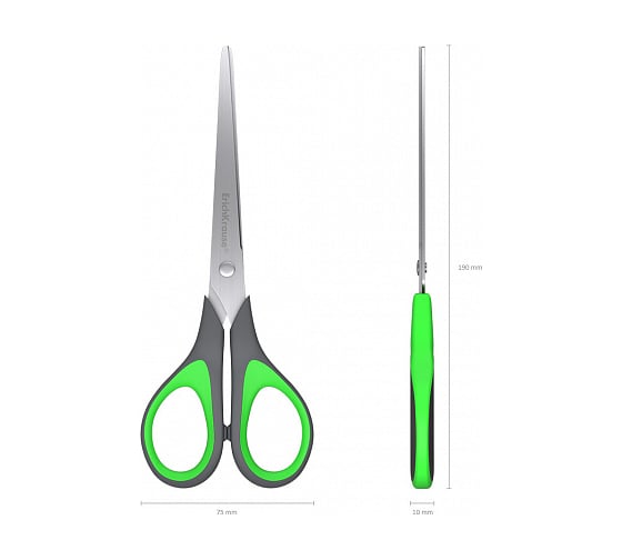 Ножницы ErichKrause Standard+, 19 см 35100