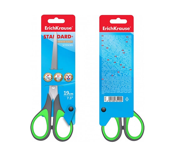Ножницы ErichKrause Standard+, 19 см 35100