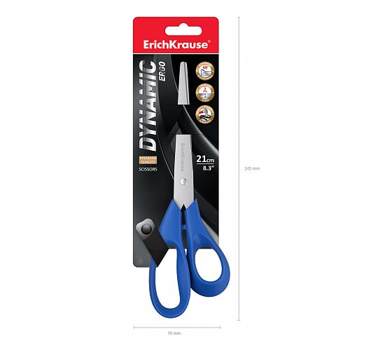 Ножницы ErichKrause Dynamic, 21 см 50031