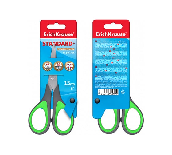 Ножницы ErichKrause Standard+, 15 см 35098