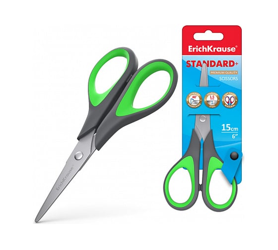 Ножницы ErichKrause Standard+, 15 см 35098