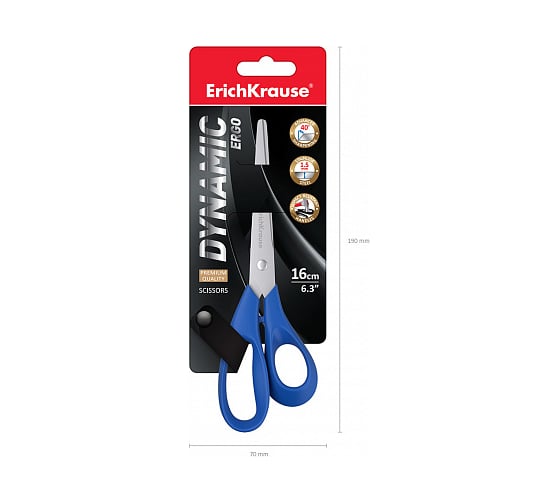 Ножницы ErichKrause Dynamic, 16 см 21883