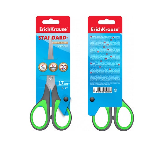 Ножницы ErichKrause Standard+, 17 см 35099