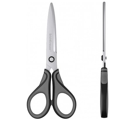 Ножницы ErichKrause Megapolis, 18 см, серо-черный 48161