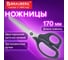 Ножницы BRAUBERG BOMB, 170 мм, графитовый цвет, 2-х сторонняя заточка, эргономичные, 238857 3