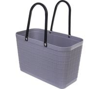 Корзинка хозяйственная Селфи ФОЛЬК, цвет пудровый серый, 32.5*18*37см (лейбл) 777-001