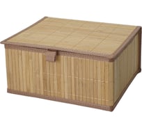 Корзина стеллажная Natural House с крышкой Бамбук, Д290 Ш230 В140, натуральный Shan-21M