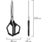 Ножницы BRAUBERG Super black 220 мм, черные, 3-х сторонняя заточка, ручки из ABS пластика, 238855 4