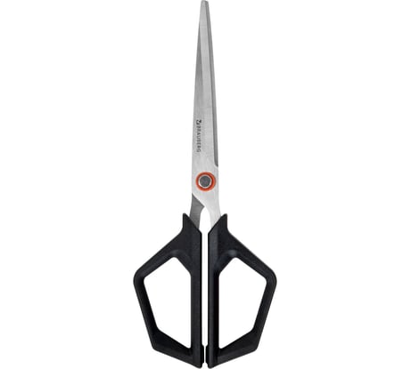 Ножницы BRAUBERG Super black 170 мм, черные, 3-х сторонняя заточка, ручки из ABS пластика, 238854