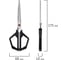 Ножницы BRAUBERG Super black 170 мм, черные, 3-х сторонняя заточка, ручки из ABS пластика, 238854 10