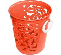 Мини-корзина для мелочей МУЛЬТИДОМ Цветы круг диаметр 10 см, высота 11,5 см 3 цвета YM75-102