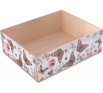 Декоративный ящик МУЛЬТИДОМ Бабочки размер 30х25х10 см 4 дизайна NEW МТ18-40