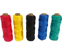 Набор нитей полипропиленовых крученых Стройбат 1,2 мм, разноцветный 25 шт, 561130