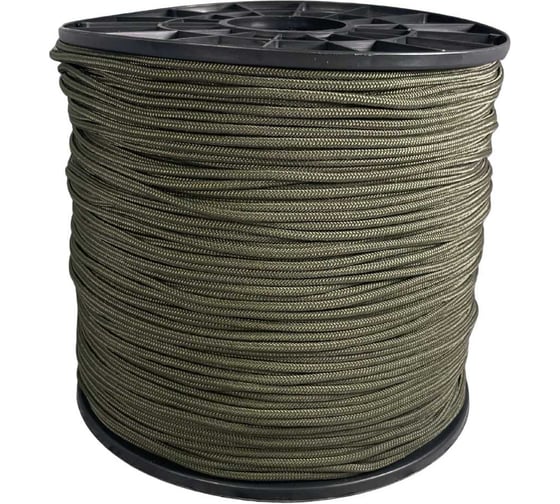 Шнур плетеный полипропиленовый ООО Оптхозторг 4 мм 250 м, хаки 1040Х250