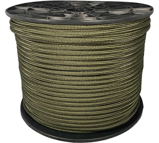 Шнур плетеный полипропиленовый ООО Оптхозторг 10 мм 200 м, хаки 1100Х200