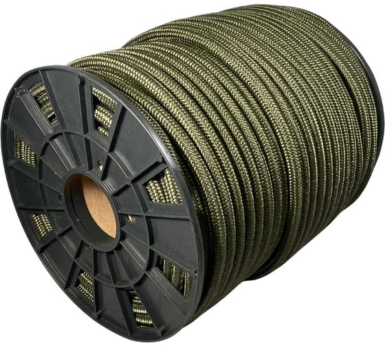 Шнур плетеный полипропиленовый ООО Оптхозторг 12 мм 100 м, хаки 1120Х100