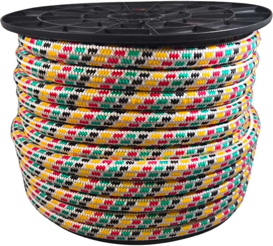 Шнур плетеный полипропиленовый ООО Оптхозторг 20 мм 50 м, цветной 120050