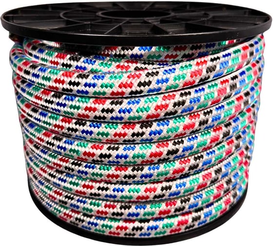 Шнур плетеный полипропиленовый ООО Оптхозторг 16 мм 25 м цветная 116025