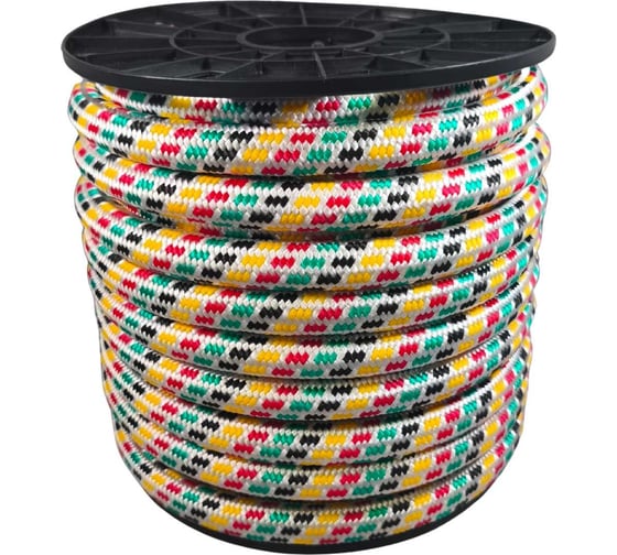 Шнур плетеный полипропиленовый ООО Оптхозторг 20 мм 25 м, цветной 120025