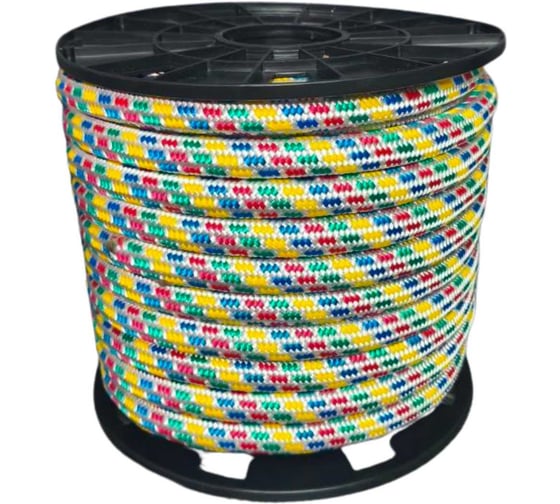 Шнур плетеный полипропиленовый ООО Оптхозторг 18 мм 25 м, цветной 118025