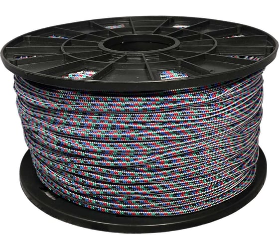 Шнур плетеный полипропиленовый ООО Оптхозторг 4 мм 250 м, цветной 1040250