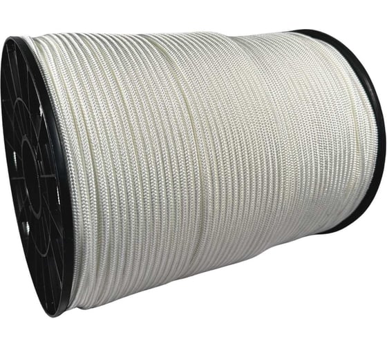 Шнур плетеный полиамидный ООО Оптхозторг 6 мм 400 м, белый 2062400