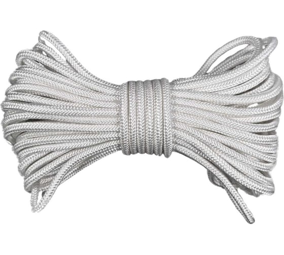 Шнур плетеный полиамидный ООО Оптхозторг 8 мм 300 м, белый 2082300 1