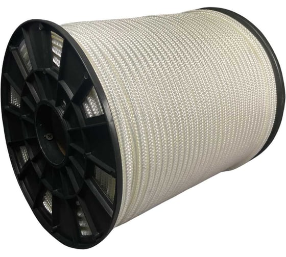 Шнур плетеный полиамидный ООО Оптхозторг 8 мм 300 м, белый 2082300