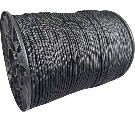 Шнур плетеный полиамидный ООО Оптхозторг 6 мм 400 м, черный 2061400